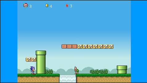 Sonic Lost In Mario World