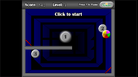 Captura de pantalla del juego Ball Reflexion 🛑 arcade clásico para jugar en navegador