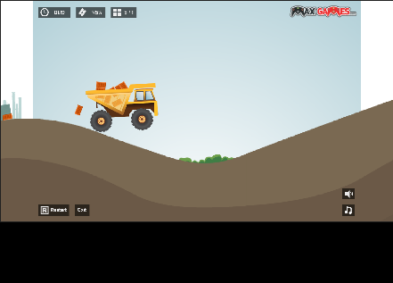 Captura de pantalla del juego Max Dirt Truck 🚛✨ | Jugar Gratis arcade clásico para jugar en navegador