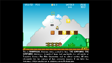 Juego Simpsons in Mario World (Slide)