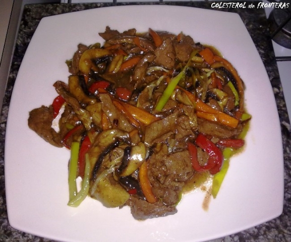 Ternera con salsa de ostras